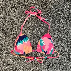 Vibrant multi color bikini top from Aerie
